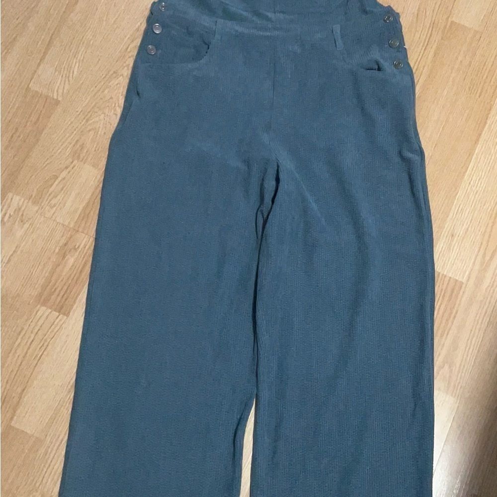 Gray Relaxed Fit Overalls with Adjustable Straps - Picture 3 of 5